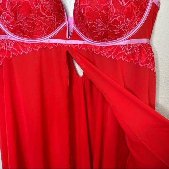 Auden Target red lace underwire babydoll nightie dress size XL - Picture 8 of 12